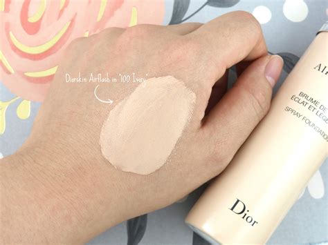 dior airflash 100 ivory|Dior Ivory 100 Diorskin Airflash Spray Review & Swatches.